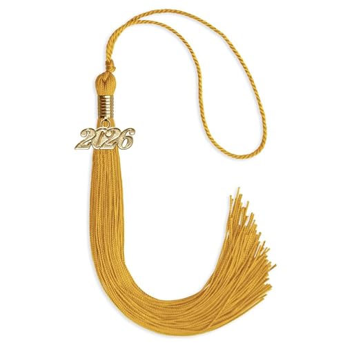 Endea Graduation Single Color Tassel with Gold Date Drop (Gold 2026)