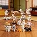 Beauy Girl 18 Pcs Deluxe Cat Figurines Playset, Cute Cat Figures, Mini Cat Figure Collection Playset, Cupcake Topper