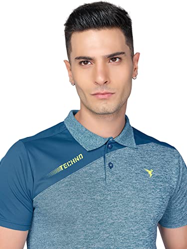 Image of TECHNOSPORT Men's Polyester Slim Fit T-Shirt