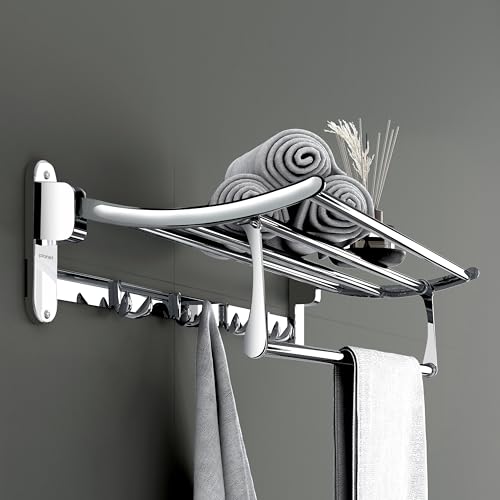 Planet Stainless Steel Folding Towel Rack for Bathroom/Towel Stand/Hanger/Bathroom...