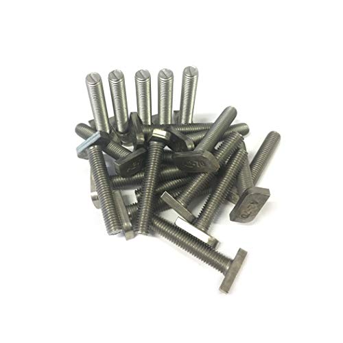20 tornillos de cabeza de martillo M8 x 60, acero inoxidable A2 70, construcción fotovoltaica, tipo 28/15 Cover