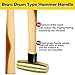 WEDO 16oz Brass Hammer,Solid Brass Mallet Hammer with Wooden Handle,Double Faced Head,Length 12
