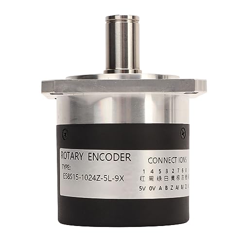 NDNCZDHC E58S15 1024Z 5L 9X Linear Encoder Sensor 15mm Shaft Rotary Encoder 5?26v Incremental Optical Rotary Encoder