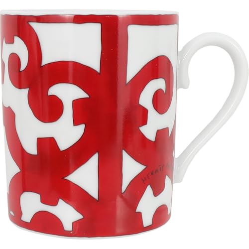 HERMES エルメス ガダルキヴィール マグカップ No.1 300ml ポーセリン 磁器 ホワイト ルージュ 食器 コップ ギフト 箱付き P011031P 並行輸入品 [並行輸入品]