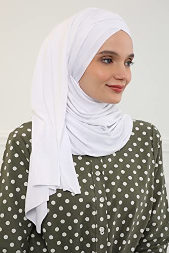 Aisha's Design Jersey Shawl for Women 95% Cotton Scarf Head Wrap Modesty Turban Cap Instant Cotton Scarf4