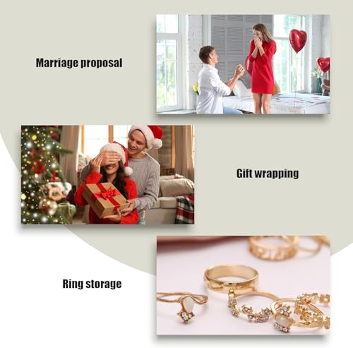 Heyumybit Samt Ring-Box,Schwarz Ring Geschenkbox,Schmuck Etui,Geschenk-Verpackung,Geschenkbox für Heiratsantrag,Hochzeit,Valentinstag,Geburtstag