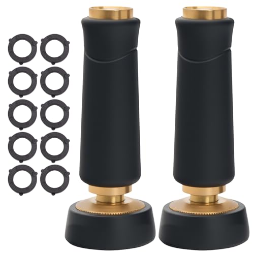 Brass Hose Nozzle, Heavy-Duty Sprayer for Garden Hoses,...
