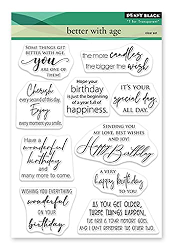 Penny Black 30-822 Clear Stamps - Better with Age - Color: Black