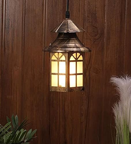 Image of GreyWings Copper Antique Hanging Light & Pendant Light for Home Iron & Glass Vintage Ceiling Lamp with Decorative (Bulb is not Included) Pack of 3