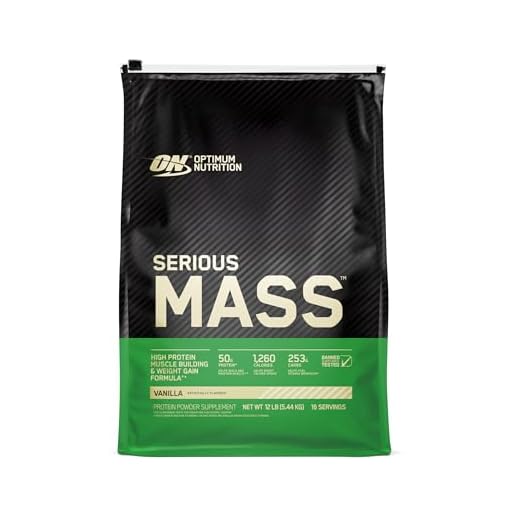 Optimum Nutrition Serious Mass Weight Gainer Protein Powder, Vitamin C, Zinc and Vitamin D for Immune Support, Vanilla, 12 Pound (Packaging May Vary)