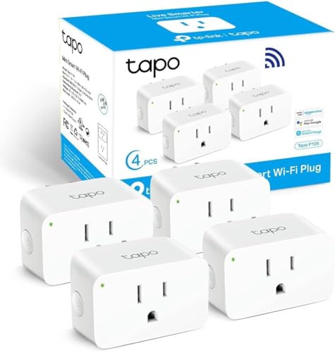 TP-Link Tapo Smart Plug Mini 15A, Smart Home Wi-Fi Plug, Super Easy Setup, Compatible with Alexa & Google Home, No Hub Required, UL Certified, 2.4G WiFi Only, White, Tapo P105(2-Pack) by Tapo - Used condition - CA$19.57