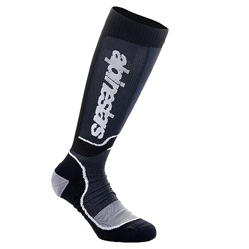 Alpinestars 4742324-12-M/L: Youth Mx Plus Socks Black/White Md/Lg