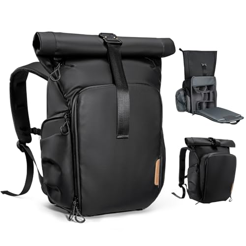 K&F CONCEPT Camera Backpack, Waterproof Camera Bag with 15.6 Inch