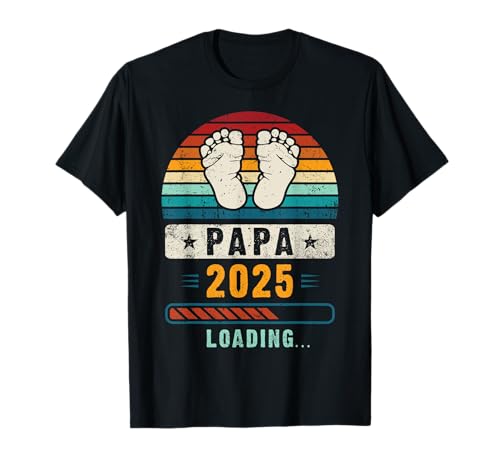 Papa 2025 Loading, Anuncio de bebé, Futuro padre Camiseta