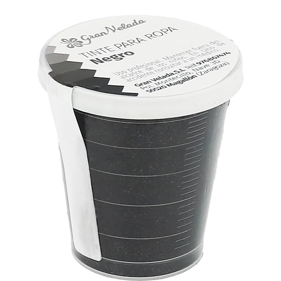 Tinte para Ropa Negro | Formato Polvo Concentrado | Ideal para Teñir Algodón 100% | Rendimiento Alto | Instrucciones Detalladas | Aplicación en Lavadora | Manipulación con Guantes