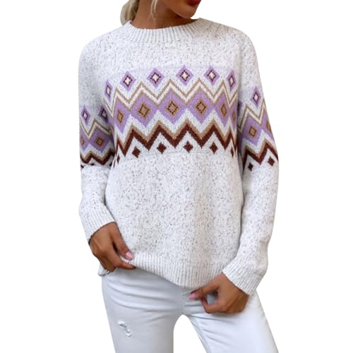 Norweger Pullover Damen Rentiere 27 Norweger Strickpullover Damen Weihnachtspullover Winter Langarm...