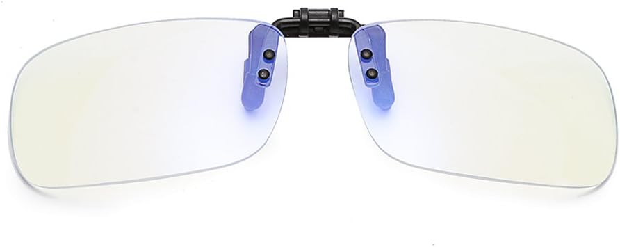 DAUCO clip on Rimless Ergonomic Advanced Computer Glasses-Transparent Lens-Blue Light Blocking Glasses Clip On Computer Eyewear