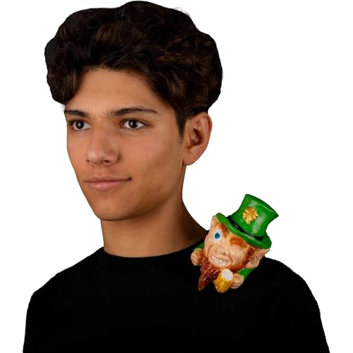 Ghoulish Productions Shoulder Buddy Drunk Goblin Latex, accesorio de hombro, muñeca goblin, perfecto para Halloween, día de San Patricio y fiestas temáticas, accesorio de cosplay para el día de San