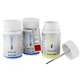 MG PRIME Pintura automotriz Set de lápices de retoque para Lada 195 Serdolik Pearl Metallic/Karneol Pintura de fondo/base pintura transparente, 50 ml cada uno