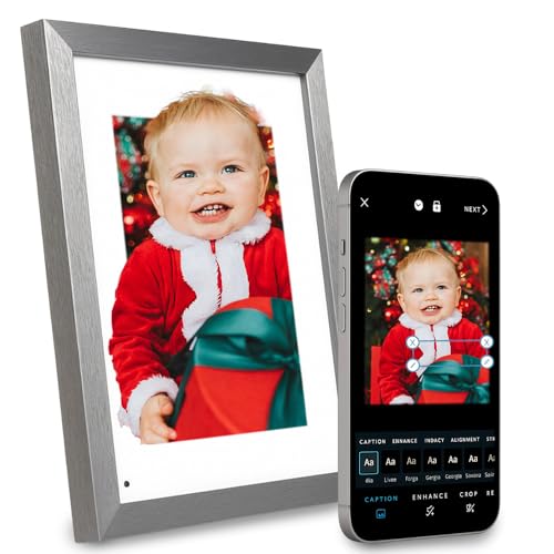 PhotoShare Gallery 10.1” WiFi Digital Photo Frame | Send Photo or Video from Phone to Digital...