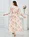 EYWOL Plus Size Wedding Guest Dresses for Women: Plus Size Cocktail Dress with Sleeves - Maternity Dress for Photoshoot - Spring Dresses for Women 2026 Brown