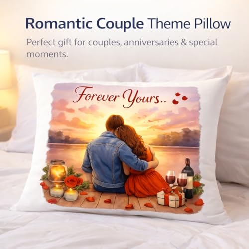 Image of Throw Pillow Cushion for Gift - Romantic Love Gift for Wife & Husband, for Couples, 16x16 Inch, Years of Love, with Premium Filler, Perfect for Home & Bedroom Decor