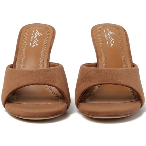 Image of Mostrin Kitten Heels for Women Round Toe Heels With Bow Vintage Mules Sexy Slip on Stiletto Backless Sandals for Party Daily