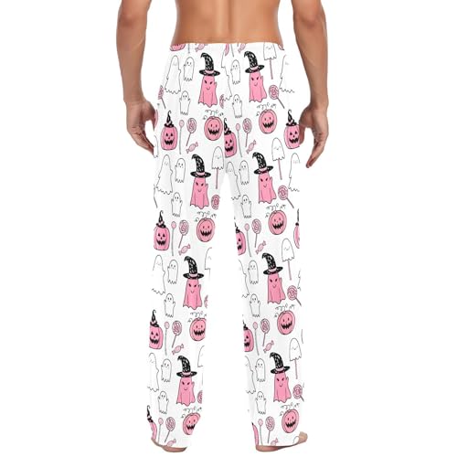 Spirits and Candies Men's Cotton Pajama Pants with Pockets and Drawstring Comfortable and Stylish,S3