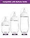 Baby Bottle Nipple for Gulicola Natural Glass Bottle,3m+,Size M Soft Silicone Nipples,Meudim Flow, 4 Count