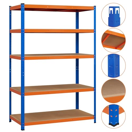 Miniatura 6 de Yaheetech Estanterías Metálicas Estanterías Pesadas De 5 Niveles Estante Industrial De Almacenamiento Para Trastero Garaje