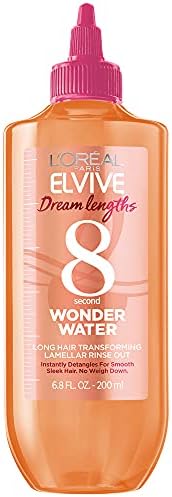 L'Oreal Paris Elvive Dream Lengths 8 Second Wonder Water Rinse, Detangling Lamellar Treatment for Long Hair, 6.8 Ounce