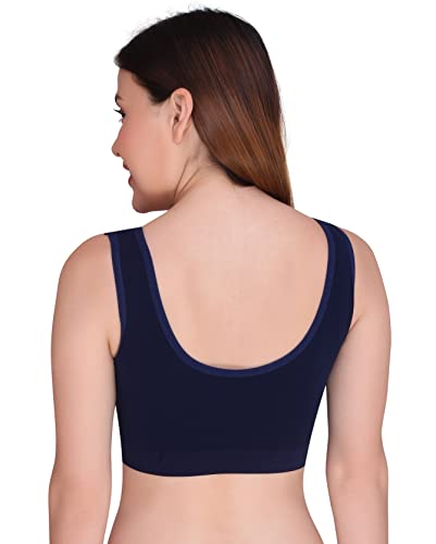 Image of Plumbury Women's Nylon Lightly Padded Wire Free Sports Bra