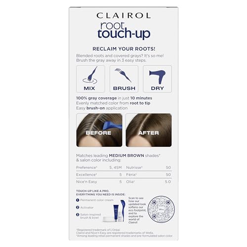 Clairol 134945 Root Touch-Up By Nice'N Easy Permanent Hair Dye, 5 Medium Brown Hair Color thumb #1