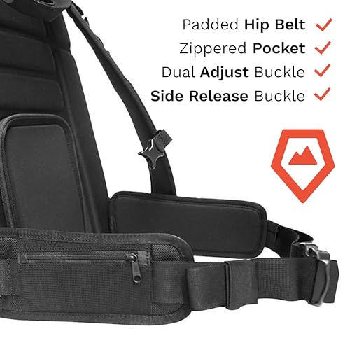 WANDRD Waist Strap - Camera Straps, Photography Accessories - Integrates Seamlessly with the PRVKE and HEXAD Series (Black)