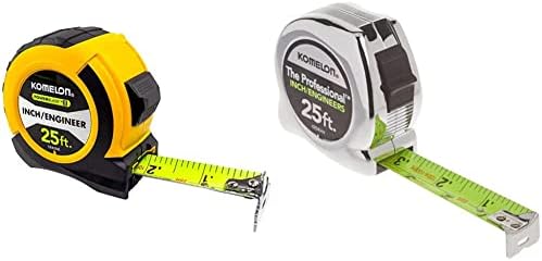 Komelon Powerblade II Engineer Tape Measure 25' x 1.06" and Komel...
