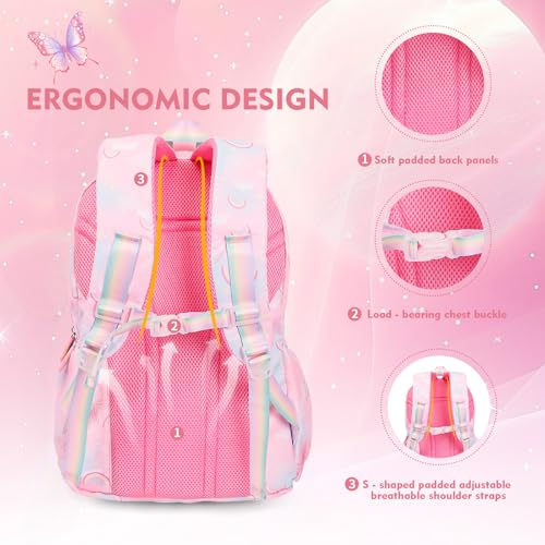 Aesthetic Kawaii Rainbow Backpack3