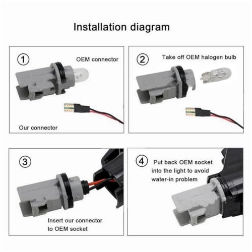 Evite multas y averías con intermitentes LED Mini R60 R61 dinámicos anti-humedad 4