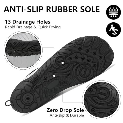 Image of Mishansha Womens Mens Water Swim Shoes Wide Toe Box Barefoot Shoes US Size 5.5-13.5 Women / 3-11.5 Men