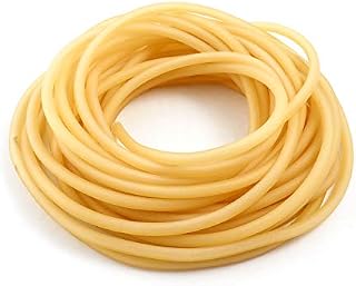 QWORK 33FT 1/4" OD 3/16" ID Natural Latex Rubber Tubing , Surgical Tube , Exercise Outdoor Slingshot Catapult Elastic Part for Home, Hospital, Laboratory