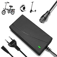 DAJASD Ladegeräte für Scooter, 42V 2A Hoverboard Ladekabel 3 Polig, E Scooter Ladekabel für Akku Lithium Batterie, AC Netzteil Fahrrad Ladegerät für Hoverboard, Elektrofahrräder, Elektroroller