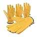 Price comparison product image SKICK Leather Gardening Gloves for Women and Men - Pack of 4 | Thorn Resistant Heavy Duty Gardening Gloves for Men | Breathable Garden Gloves for Women and Men | Elastic Leather Work Gloves (Large)
