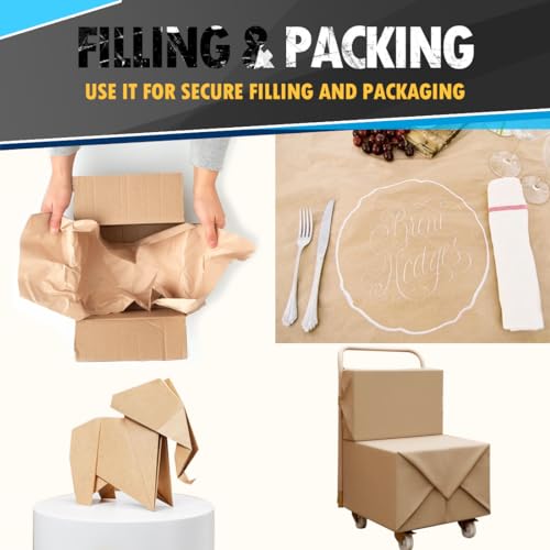 Ph Perkhomy PKUSNPZ-70BROWN36200 Perkhomy 36 Inch X 2,400 Inch (200') Brown Kraft Paper Roll For Craft Bulletin Board Paper Kids Art Table Covering Crafting Gift Wrapping Bouquet Packing Parcel 70Gsm 50Lb (Brown thumb #6