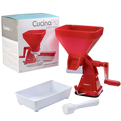 Cucinapro 9911 Tomato Strainer- Easily Juices W No Peeling Deseeding Or Coring Necessary- Suction Cup Base Food Mill Press- Homemade Pasta Sauces thumb #6