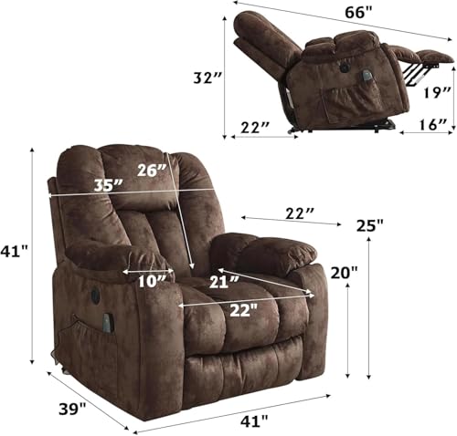 Sillón masaje eléctrico reclinable color único miniatura 2