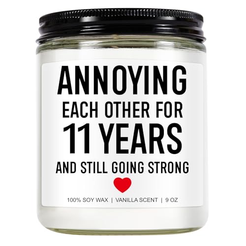 Younift Funny 11 Years Candle, 11 Year Anniversary, Gifts for Him, Her, Steel Anniversary,...
