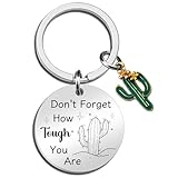 Cxulquvs Cactus Gifts Plant Keychain Inspirational Gifts for Women Plant Lovers Friends Motivational Gift for Women Unique Arizona Souvenirs Birthday Gift for Woman