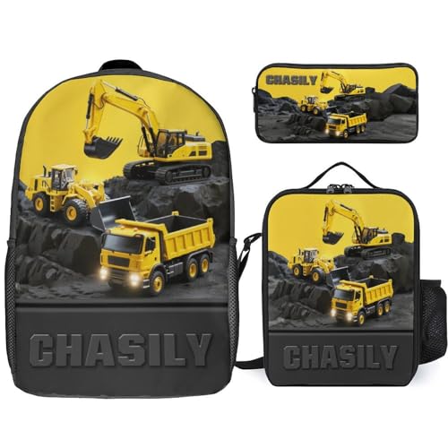 Sac à dos personnalisé engins de chantier le cadeau unique pour votre petit garçon