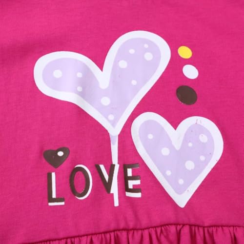 Image of Toddler Girl Long Sleeve T-Shirts Kids Cotton Fall Top 2-7 Years | 3 Pieces Soft Cotton Casual T-Shirt