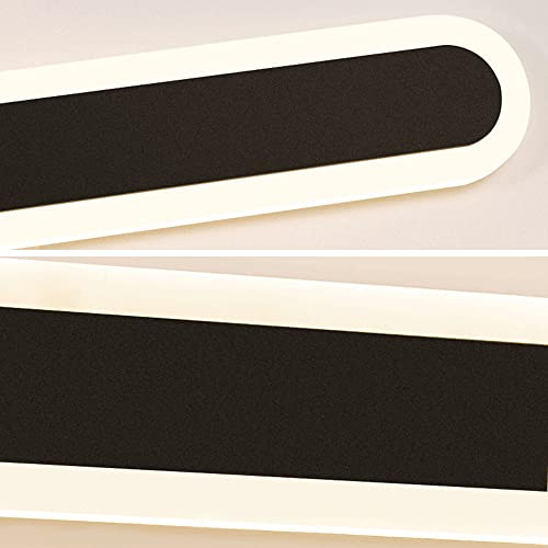 Accesorio de iluminación de pared rectangular negro con acabado minimalista mate 6