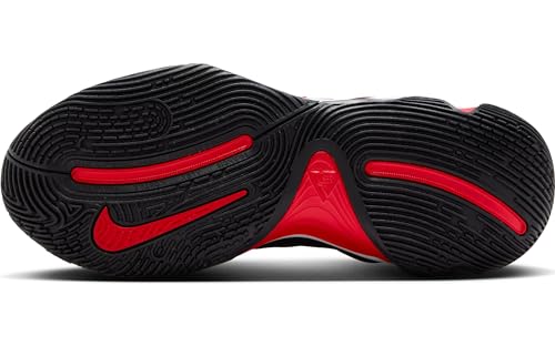 Nike Tênis de basquete masculino Giannis Immortality 3, Preto/vermelho universitário - platina pura,